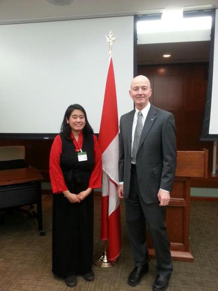 Dechen Pemba with MP David Sweet