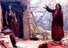 Two Tibetan Yoginis at their cave